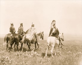 The chief and his staff, Apsaroke Indians 1905