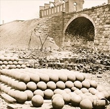 Richmond, Va. Piles of solid shot, canister, etc., in the Arsenal  1865