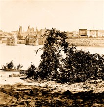 Richmond, Va. Ruins of Mayo's Bridge; the city beyond 1865