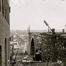 Richmond, Va. Ruins of Richmond & Petersburg Railroad bridge 1865
