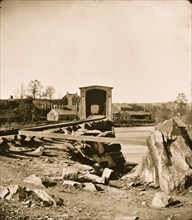 The Belle Isle railroad bridge  from the south bank 1865