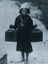 Rose Biodo, 1216 Annan St., Philadelphia. 10 years old. Working 3 summers. Minds baby and carries berries, two pecks at a time.  1910