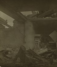 Rubble in a bombed Russian building, Port Arthur 1905