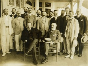 Russian Peace Commission and their staff 1905