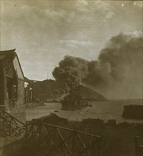 Russian warships in harbor near Golden Hill  1905