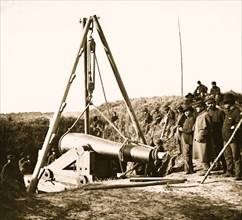 Savannah, Ga., vicinity. Army engineers removing 8-inch Columbiad gun from Fort McAllister 1864