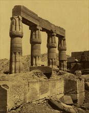 Section of the remains of the Temple of Thutmose III, Thebes 1880