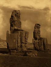 Statues of Memnon, upright view. - Thebes 1865
