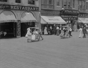 Rolling Chairs on Atlantic City Boardwalk 1910