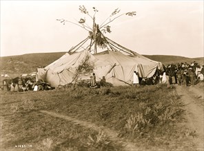 Sun dance in progress--Cheyenne 1910