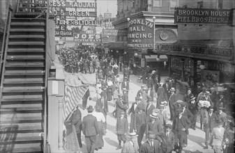 Surf Avenue in Coney Island Abustle with throngs of revelers 1905