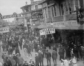 Surf Avenue Main Thoroughfare at Coney Island Alive with Shops and Tourists 1905