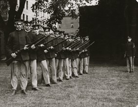 High School Cadets Drill at Technical High 1916