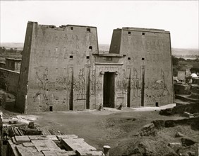 Temple of Horus. Edfu, Egypt 1910