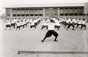 Children Exercise at Steel Plant 1917