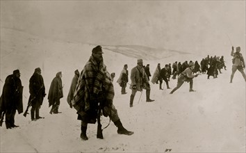 Austrian troops advancing in the Carpathians