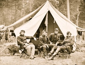 The Peninsula, Virginia. Officers of General George B. McClellan's staff 1863
