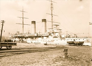 The ship "Utrecht" of Holland, at pier 1909