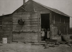 The summer quarters of a beet worker's family on a Colorado farm near Starling.  1915