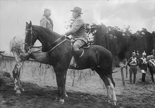 Theodore Roosevelt Greets the German Kaiser, both on horseback in Germany