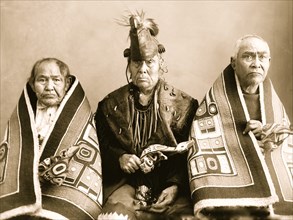 Three brothers, old head-men of the Kak-Von-Tons of the Chilkat tribe 1907