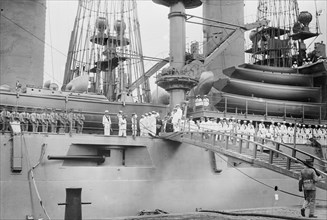Togo is received on the Battleship North Dakota 1911