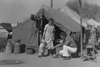 Refugee Family in Migrant Camp 1936