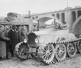 Track Driven Military Vehicle Manufactured by Ford Inspected by Officials 1921