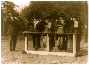 Training a policewoman--target practice under the direction of Inspector  1930
