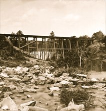 Trestle bridge on south side of railroad, near Petersburg, Virginia, April 1865 1865