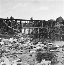 Trestle bridge on south side of railroad, near Petersburg, Virginia, April 1865 1865