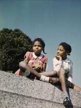 Two African American Young Girls in a Washington Park 1944