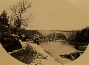 Cabin John Bridge, looking up stream 1863