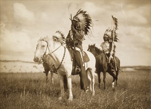 Sioux Chiefs on Horseback in full War Regalia 1905