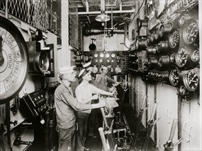 U.S.S. WASH. Engine room