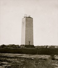 Uncompleted Washington Monument as a result of the Civil War 1864