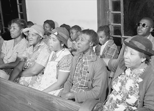 Union Point, Greene County, Georgia. Community sing in the Black church 1941