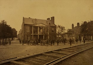 Hotel entrance to Long Bridge, Washington, D.C. 1863