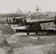 View in Water Battery, James River, Va.--Ready to fire 1865