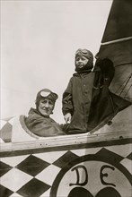 Virginia Waibel in plane
