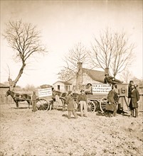 Wagons and camera of Sam A. Cooley, U.S. photographer 1863