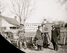 Wagons and camera of Sam A. Cooley, U.S. photographer, Department of the South 1863