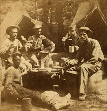 War views -- Army of the Potomac -- the way they cook dinner in camp 1863
