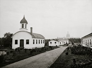 Washington, D.C. Chapel and other buildings of Armory Square Hospital 1864