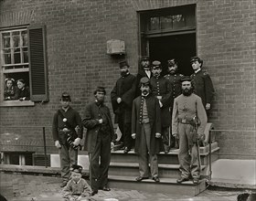 Washington, D.C. Officers at door of Seminary Hospital 1865