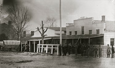 Washington, D.C. Staff, buildings, and wagons of the Medical Department 1865
