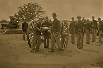 Washington, District of Columbia. Artillery group 3d Regiment Mass. H. Art. Fort Totten 1864
