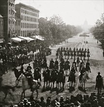 Washington, District of Columbia. The Grand Review of the Army. Cavalry passing on Pennsylvania Avenue near the Treasury 1865