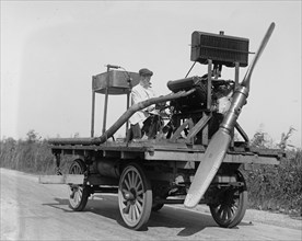 Wheeled vehicle with mounted propeller 1922