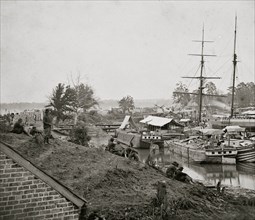 White House Landing, Va. Supply vessels at anchor 1862